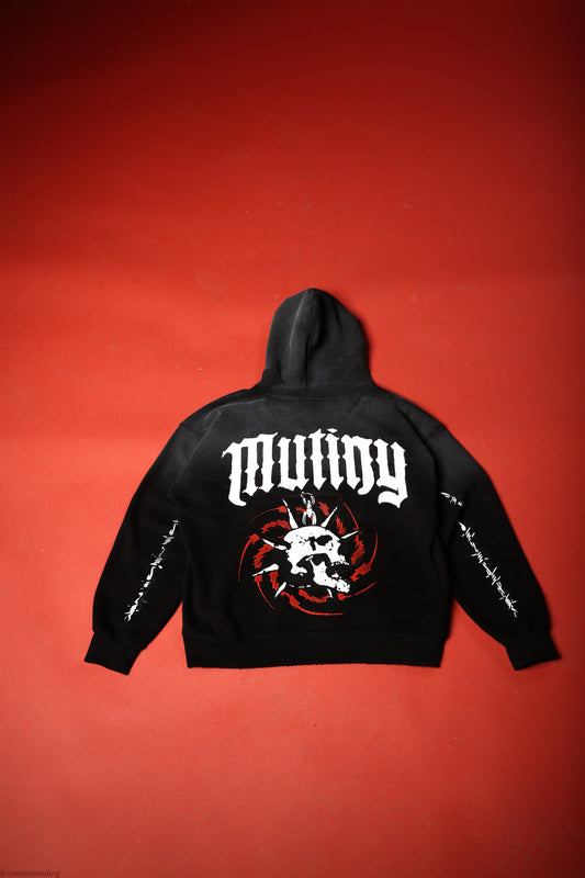 *PRE-SALE* Mutiny Skull & Barbwire - Embroidered Sun Dried Hoodies